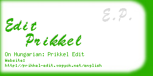 edit prikkel business card